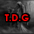 Two red text labels 'T.D.G' and 'Boss' appear over a grayscale background with an anime character below.