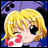 A 48x48 pixel buddy icon featuring a chibi-style anime character with blonde hair and one eye closed, holding red mushrooms against a blue background on the left side, paired with "Anime IM" text in silver pixelated font on a black background on the right side.