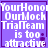 Purple background with white pixelated text reading 'YourHonor OurMock TrialTeam is too attractive' in four identical arranged in a