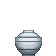 Pixel art animation of a monkey emerging from a silver bowl with multiple expressions and poses.