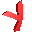Red Y-shaped icon with gradient shading shifts across four of each, showing subtle rotation and perspective changes against a gray background