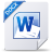 Static icon shows a white document with blue corner accent and large blue 'W' on light background.