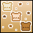 Pixel art toast icons with smiling faces on a beige background, featuring animated changes in text and star positions.
