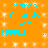 Static orange background with cyan text and white sparkles, displaying names and repeated 'BFFFLS' in two identical