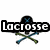 Animated icon shows crossed lacrosse sticks with a helmet above, text changes from 'Lacrosse' to 'ls' then 'Life' over time.