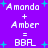 Purple background with white pixelated text and cyan plus signs, showing two identical mathematical expressions with slight variations in text rendering and plus sign placement.