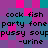Pixelated text on a of purple, pink, and teal squares with repeated phrases and hyphenated words