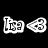 Pixelated icons display 'lisa' text and '<3' symbols in various color combinations across two on black background