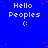 Blue background with white text 'Hello Peoples :' and small red dots scattered across the image.