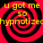 Four identical red and black spiral patterns with yellow text reading "u got me so hypnotized" arranged in a on a solid background