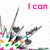 Animated icon with abstract shapes and text fragments; pink "I can" at top left, green "Keep a" at top right, cyan "Secret" in center-left.