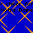 Blue background with orange diamond lattice pattern and repeated black text reading 'cheer for Notre Dame' in pixelated font.