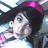 Pixelated image of a person with dark hair and pink headband on left, red background with purple text 'YOUR VACUUM WANTS MEEEE' on right.