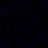 Four dark blue spiral patterns arranged in a on a black background, each spiral rotating clockwise with visible gradient transitions