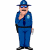 Pixelated figure in blue uniform with hat, hand near face on white background; green text 'Original Icons .com' on dark green