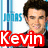 Four distinct celebrity portraits arranged in a with blue striped background, each labeled with name text overlays
