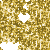Golden glittery background with scattered heart-shaped cutouts and a large gray rectangular overlay on the right side.