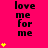 A bright pink background displays repeated black text 'love me for me' with yellow star symbols appearing in vertical