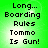 Green background with pixelated black text reading "Long... Boarding Rules Tommo Is Gun!" in four identical quadrants.
