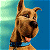 Pixelated cartoon dog with blue collar on left, green text 'Original Icons .com' on right against gradient background.