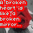 A red rose with a broken mirror effect appears in four , each containing pixelated text about heartbreak and repair