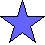 Nine pixelated stars in blue, pink, dark blue, yellow, purple, light blue, magenta, and green arranged on a gray background with no visible motion or text.