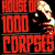 Animated sequence featuring a 'House of 1000 Corpses' logo and multiple character faces with distinct makeup styles.