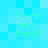 Pixelated cyan background with repeated green text 'Claire was here!!' in four quadrants, no visible animation changes.