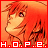 Pixelated anime-style icon with red border showing character face and "H.O.P.E." text at bottom.