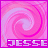 Pixelated pink and purple spiral background with 'JESSE' text in blocky white letters on a magenta bar at the bottom.