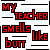 Pixelated red text on black and white background reads 'MY TEACHER SMELLS LIKE BUTT' in blocky, retro style with horizontal lines.