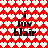 Red background with white heart pattern; black text "i luv blair" in two vertical , with one 's hearts partially obscured in the second frame