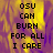 Pixelated text reads 'OSU CAN BURN FOR ALL I CARE' over a purple and yellow flame-like background with visible pixelation.