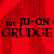 Animated sequence featuring red text 'THE JU-ON GRUDGE' and multiple character portraits with varying expressions, colors, and backgrounds.