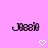 Pixelated text 'Jossie' on pink background with white heart and arrow symbols changing across frames.