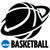 Four distinct visual elements arranged in a : basketball graphic, mascot figure, 'Go Badgers!' text overlay, and large letter W