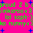 A static image with bright pink background, green text repeating 'proud 2 b', 'pinkoroo', 'lol soph', 'ko nunny', and blue star symbols scattered throughout.