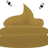 Pixelated cartoon icon of a brown poop emoji with eyes on gray background, paired with text "OMG... What Smells Like ........." in black and white.