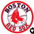 Circular red-bordered icon with 'BOSTON' text at top and partial 'RED SOX' text at bottom, featuring a central red baseball bat graphic on white background.