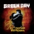 Pixelated icon shows a figure in black attire with silver accents against a fiery red-orange gradient background, topped with white text reading "GREEN DAY".