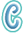 Pixelated blue and teal spiral design with a central white negative space forming an abstract shape, enclosed by concentric curved lines on a plain background.