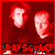 Two pixelated faces with red hair against a dark red background, featuring bold red and black text at the bottom.