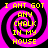 Four identical display a pink and black spiral background with yellow text reading "I AINT GOT ANY CHALK IN MY HOUSE" in a pixelated font