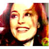 A woman with long brown hair appears in three showing facial expressions and lighting changes