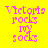 Pixelated text 'Victoria rocks my socks' in pink on a yellow background with a cyan gradient overlay in one frame.