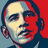 Pixelated portrait of a person with light skin tone, dark hair, and neutral expression against red and blue background.