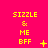 Yellow text and symbols on bright pink background with animated pixel changes across three of repeated elements