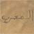 A static image with a textured beige background featuring a single line of stylized Arabic script in dark brown, rendered with a pixelated, low-resolution appearance.