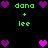 Pixelated green text 'dona' and 'lee' with '+' symbol, surrounded by purple and pink heart icons on black background.