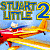 A 50x50 pixel animated contact sheet showing two frames of a Stuart Little 2-themed buddy icon with a red and yellow airplane, blue sky background, and green text reading "Original Icons .com" on the right frame.